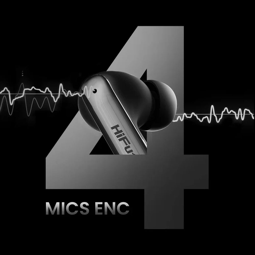 Picture of HiFuture SonicAir Bluetooth 5.3 Comfort Fit TWS Earbuds Waterproof with ENC Noise Cancellation Soft Bass Long Hours (Black)