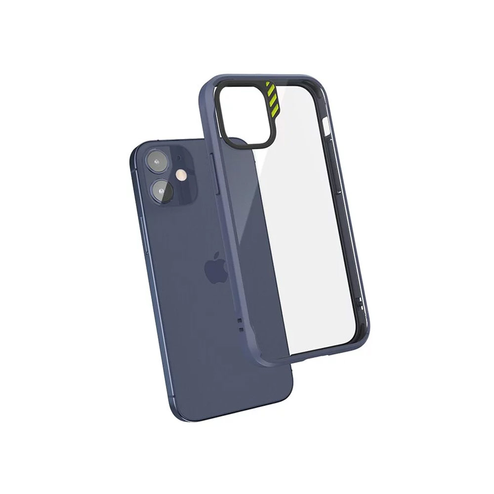 Picture of Apple iPhone 12 mini 5.4 Case | JTLEGEND Hybrid Cushion DX Drop Protection Case with Camera Lens Protection Raised Bezel Sound Enhancement Design Case for iPhone 12 Mini 5.4 (Deep Blue)