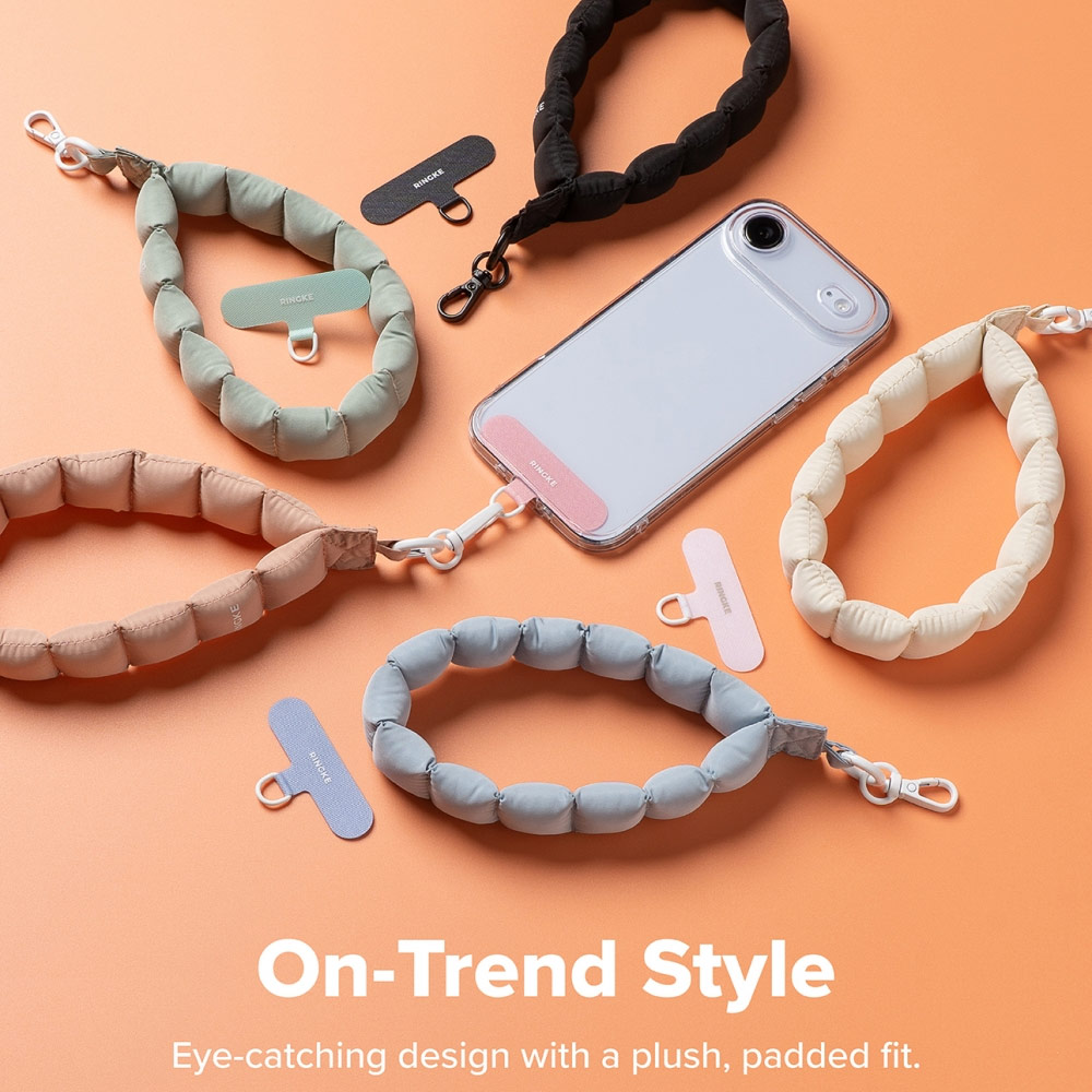 Picture of Ringke Eye Catching Holder Link & Puffer Hand Strap for Phone case (Light Blue)