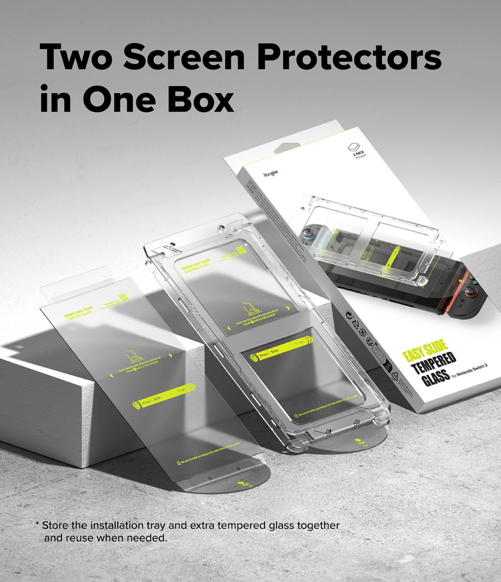 Picture of Samsung Galaxy Z Fold 7  | Ringke Easy Slide Tempered Glass Nintendo Switch 2 (2 Pack)