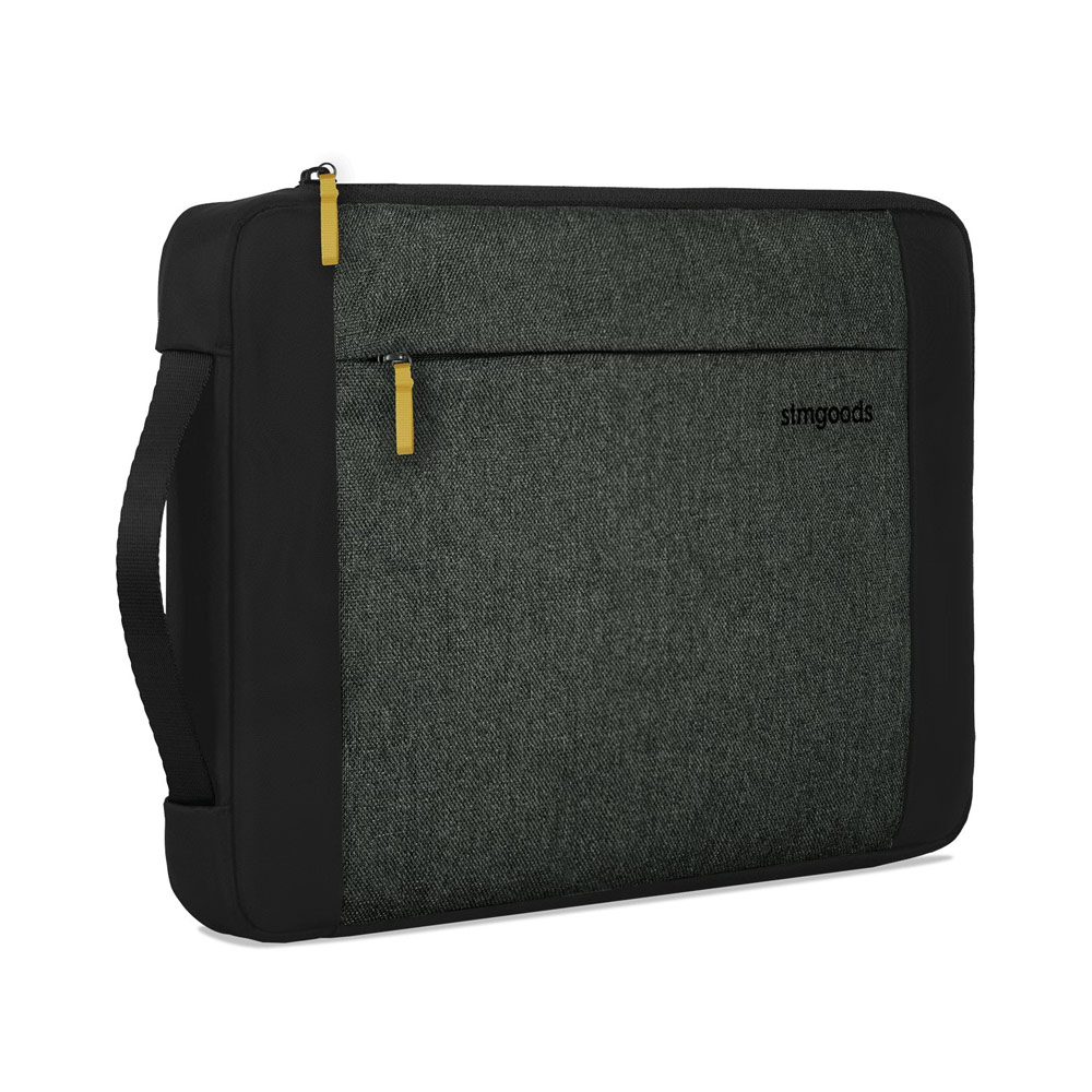 Picture of STM Kin Slim and Lightweight with Shock Absorbing Secure Zip Laptop Sleeve with Accessory Storage Pocket up to 16" (Slate Black)