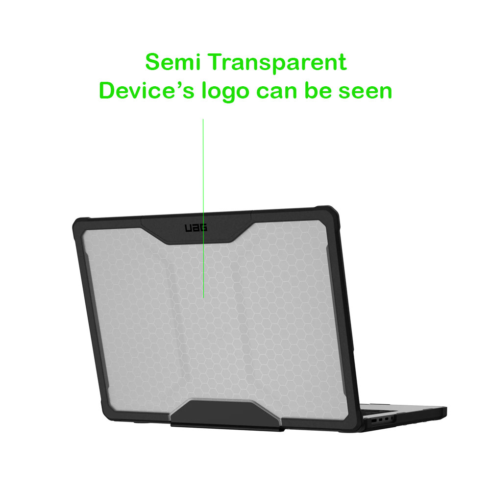 Picture of Apple Macbook Pro 14.2 2021 Case | UAG Plyo Series Drop Protection Cover Casing Case for Macbook Pro 14 M1 Pro M1 Max 2021 A2442 (Ice Black)