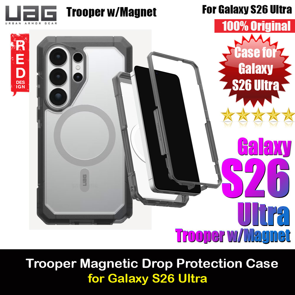 Picture of UAG Trooper for Samsung Galaxy S26 Ultra Drop Protection Case Case with Magnetic Charging Compatible (Ash Clear) Samsung Galaxy S26 Ultra- Samsung Galaxy S26 Ultra Cases, Samsung Galaxy S26 Ultra Covers, iPad Cases and a wide selection of Samsung Galaxy S26 Ultra Accessories in Malaysia, Sabah, Sarawak and Singapore 