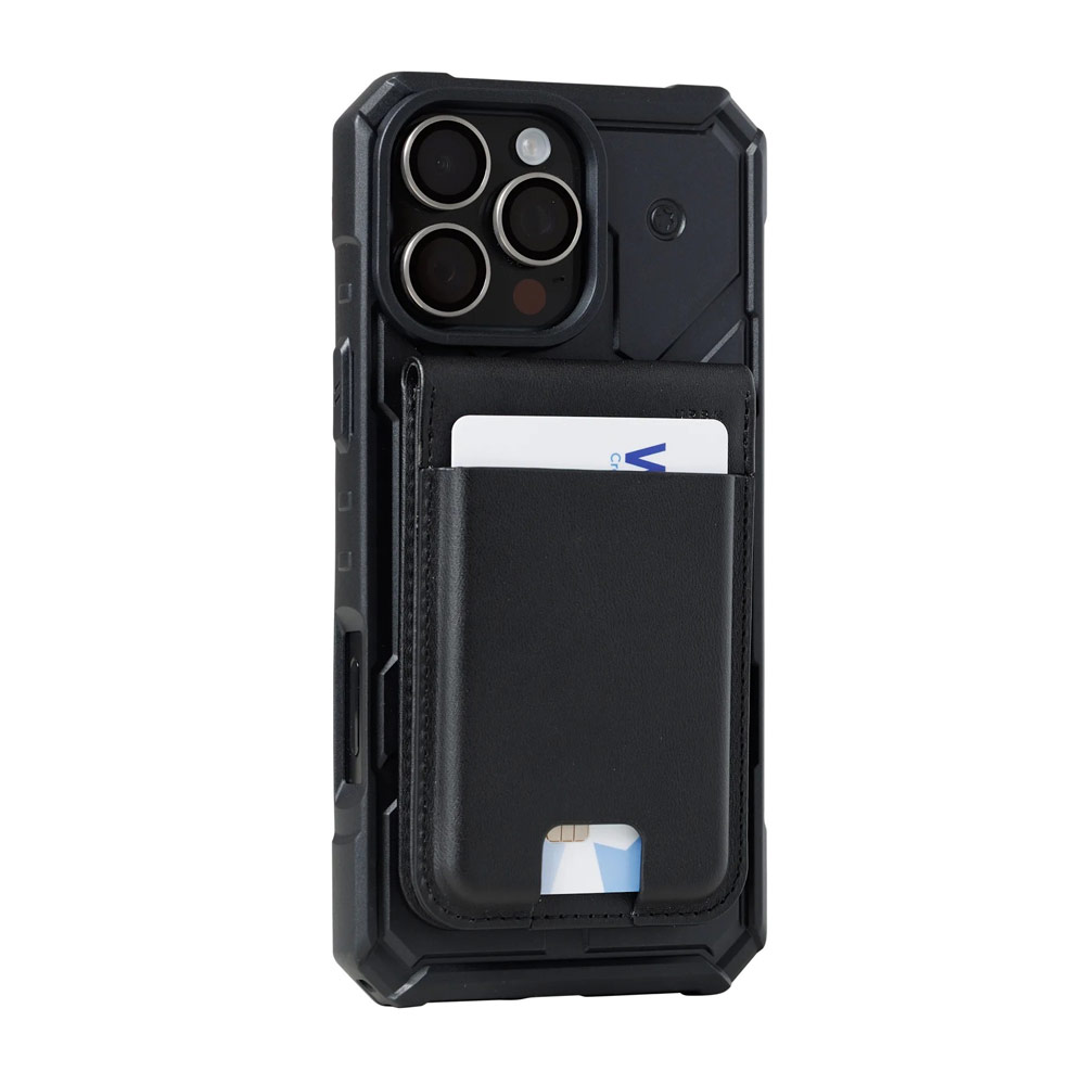 Picture of Apple iPhone 13 6.1  | UAG Metropolis Vegan Leather MagSafe Wallet and Stand Kickstand Card Holder Phone Stand (PU Leather)