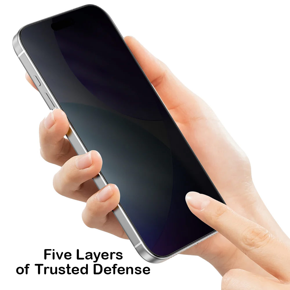 Picture of Apple iPhone 17 Pro Max 6.9  | Amazingthing Radix Privacy Anti View Full Glass 3D Frame Tempered Glass for iPhone 17 Pro Max 6.9 (Privacy)