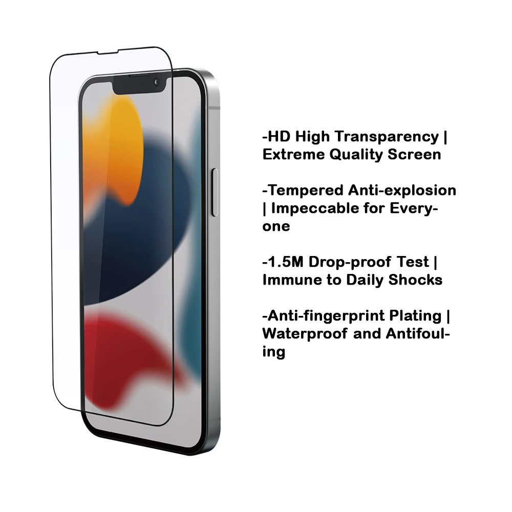 Picture of Apple iPhone 13 6.1  | AMAZINGThing 2.75D Radix Fully Covered Tempered Glass for iPhone 13 iPhone 13 Pro 6.1 (Clear)