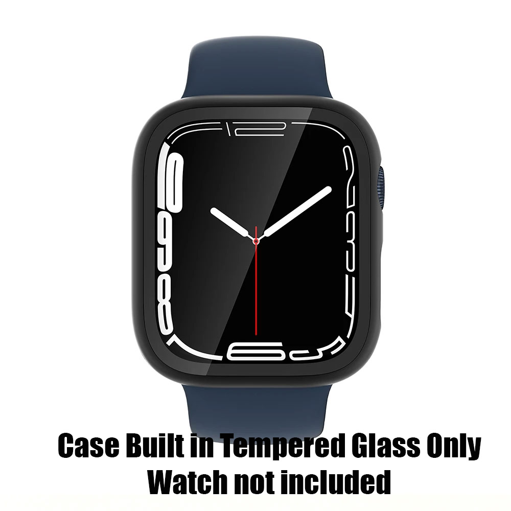Picture of Apple Watch 41mm Case | Amazingthing Marsix Hybrid Series Case with High Sensitivity Touch 9H Tempered Glass for Apple Watch 41mm (Black)
