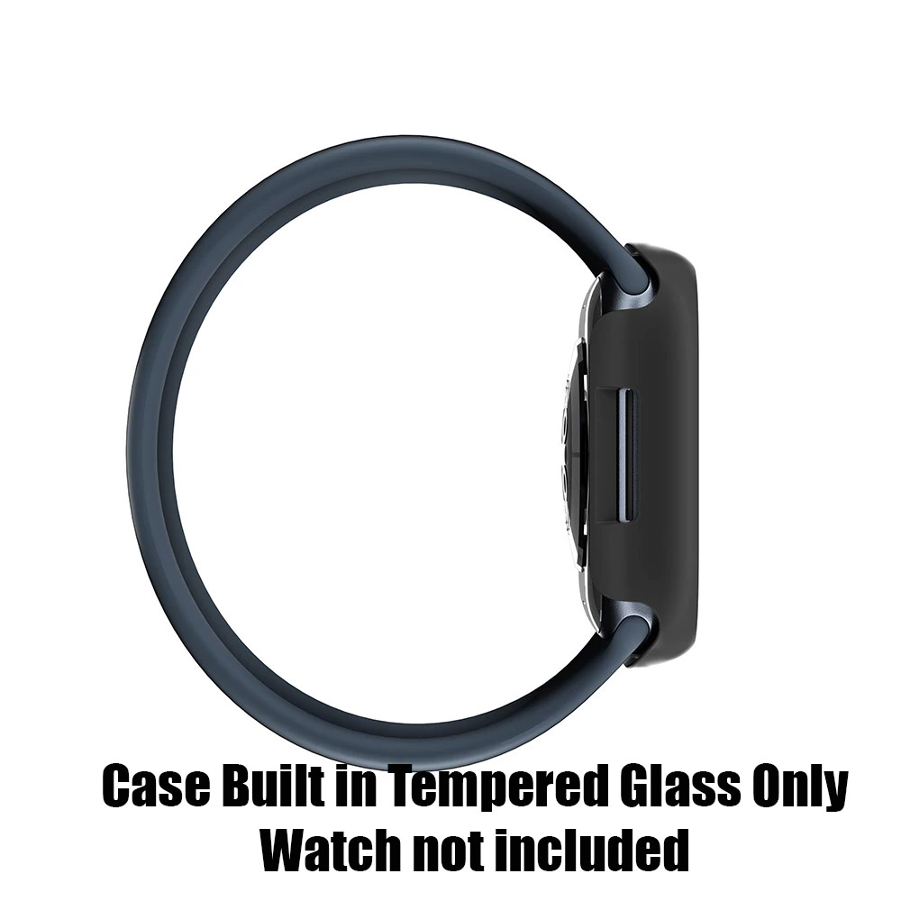 Picture of Apple Watch 41mm Case | Amazingthing Marsix Hybrid Series Case with High Sensitivity Touch 9H Tempered Glass for Apple Watch 41mm (Black)