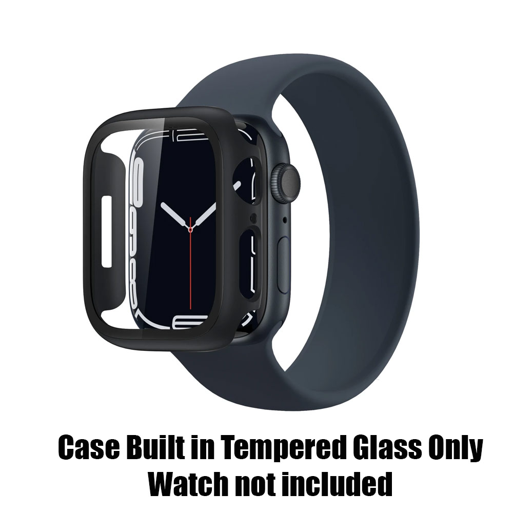 Picture of Apple Watch 41mm Case | Amazingthing Marsix Hybrid Series Case with High Sensitivity Touch 9H Tempered Glass for Apple Watch 41mm (Black)