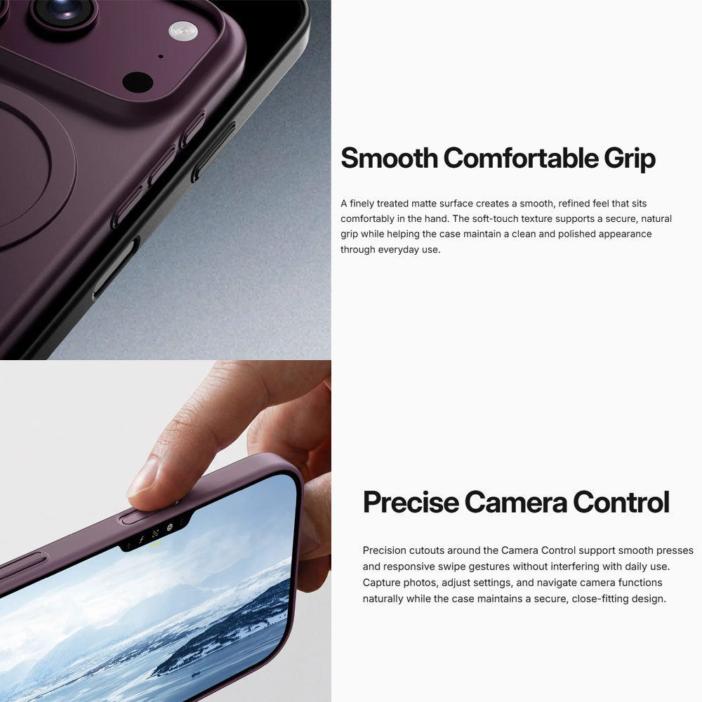 Picture of Apple iPhone 18 Pro Max Case | Amazingthing MINIMAL Air Slim Magnetic Charging Case for iPhone 18 Pro Max 6.9 - Black