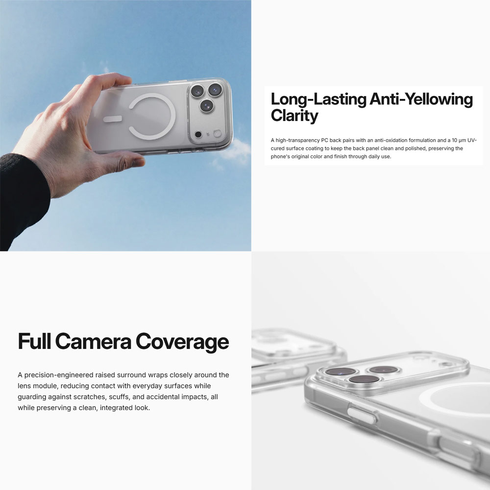 Picture of Apple iPhone 18 Pro Case | Amazingthing MINIMAL LensGuard Clarity Full Camera Cover Magnetic Charging X-CUSHION PRO 8 Case for iPhone 18 Pro  - Blue