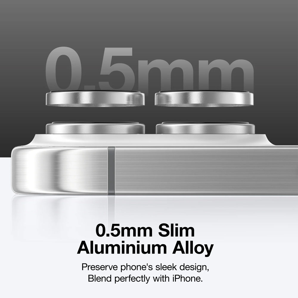 Picture of Apple iPhone 16 Pro 6.3  | Amazingthing Supreme AR Camera Lens Glass Aluminum Frame Defender Tempered Glass Protector for iPhone 16 Pro 6.3 iPhone 16 Pro Max 6.9 (3PCS Dark Black)