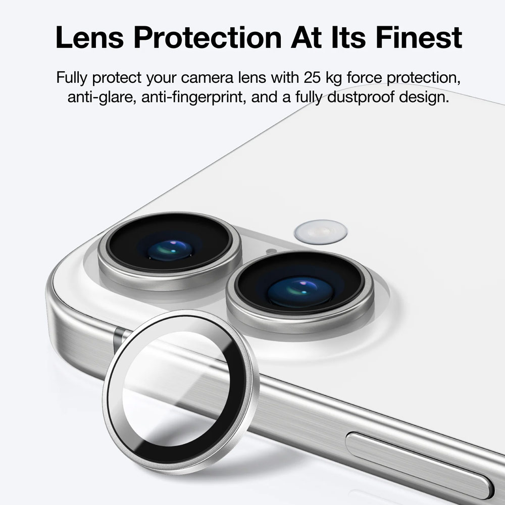 Picture of Apple iPhone 16 Pro 6.3  | Amazingthing Supreme AR Camera Lens Glass Aluminum Frame Defender Tempered Glass Protector for iPhone 16 Pro 6.3 iPhone 16 Pro Max 6.9 (3PCS Dark Black)