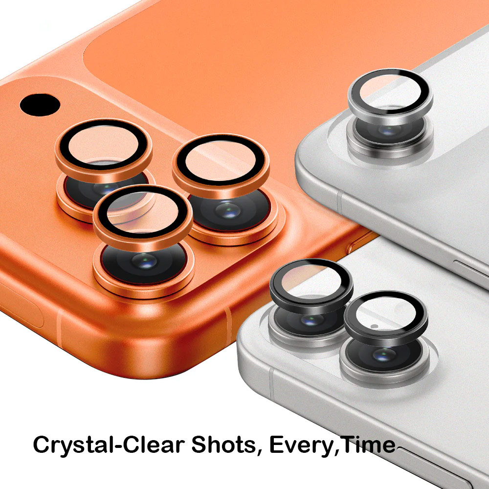 Picture of Apple iPhone 17 Pro 6.3  | Amazingthing Supreme AR Lens Glass Aluminum Tempered Glass Lens Protector for iPhone 17 Pro 6.3 iPhone 17 Pro Max 6.9 (3PCS Orange)