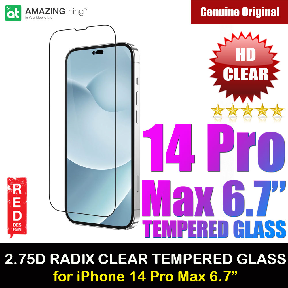 Picture of AMAZINGThing 2.75D Radix Fully Covered Tempered Glass for iPhone 14 Pro Max 6.7 (HD Clear) Apple iPhone 14 Pro Max 6.7- Apple iPhone 14 Pro Max 6.7 Cases, Apple iPhone 14 Pro Max 6.7 Covers, iPad Cases and a wide selection of Apple iPhone 14 Pro Max 6.7 Accessories in Malaysia, Sabah, Sarawak and Singapore 
