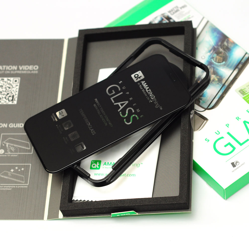 Picture of Apple iPhone 12 Pro Max 6.7  | AMAZINGThing Supreme Glass 2.75D Matte Game Pro Gaming Anti Finger Print Tempered Glass for iPhone 12 Pro Max 6.7 with dust filter (Matte)