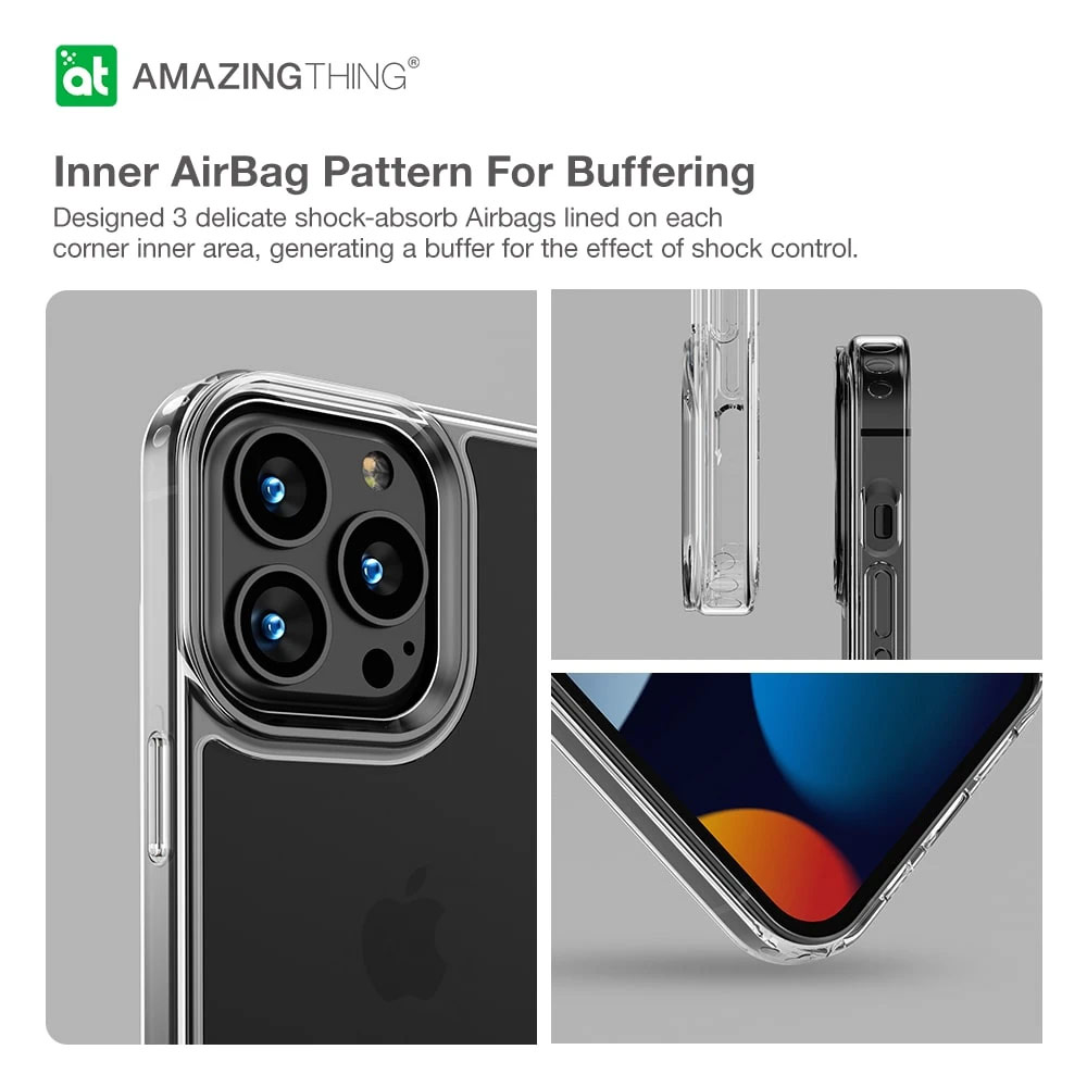Picture of Apple iPhone 13 Pro 6.1 Case | Amazingthing Minimal Drop Proof Case for iPhone 13 Pro 6.1 (Transparent Clear)