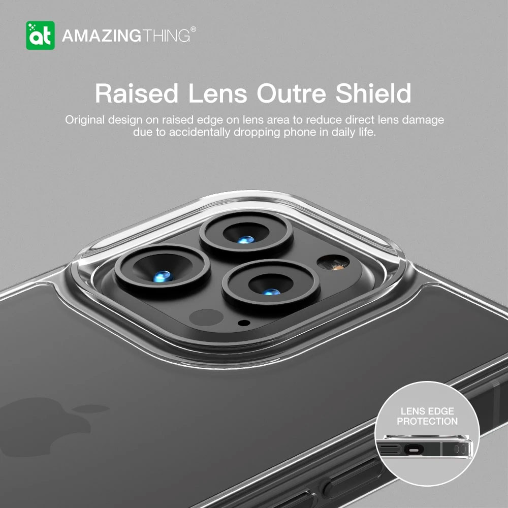 Picture of Apple iPhone 13 Pro 6.1 Case | Amazingthing Minimal Drop Proof Case for iPhone 13 Pro 6.1 (Transparent Clear)