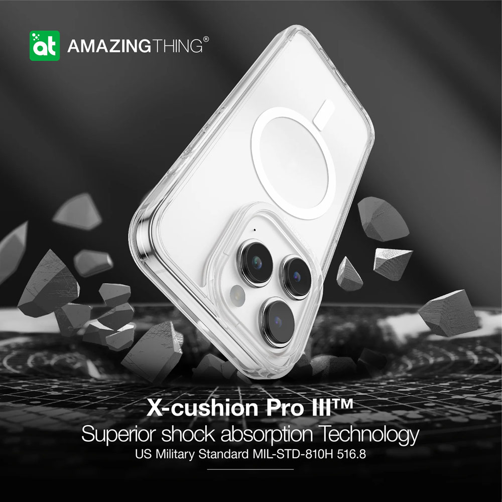 Picture of Apple iPhone 15 Pro 6.1 Case | Amazingthing Minimal Magnetic Slim Protection Case for iPhone 15 Pro 6.1 (Clear)