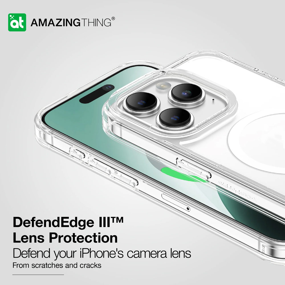 Picture of Apple iPhone 15 Pro 6.1 Case | Amazingthing Minimal Magnetic Slim Protection Case for iPhone 15 Pro 6.1 (Clear)