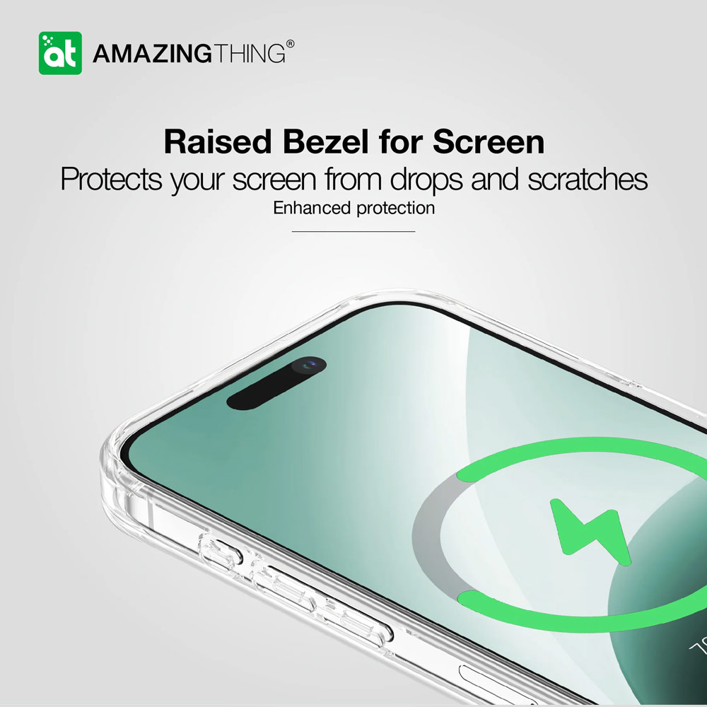 Picture of Apple iPhone 15 Pro 6.1 Case | Amazingthing Minimal Magnetic Slim Protection Case for iPhone 15 Pro 6.1 (Clear)