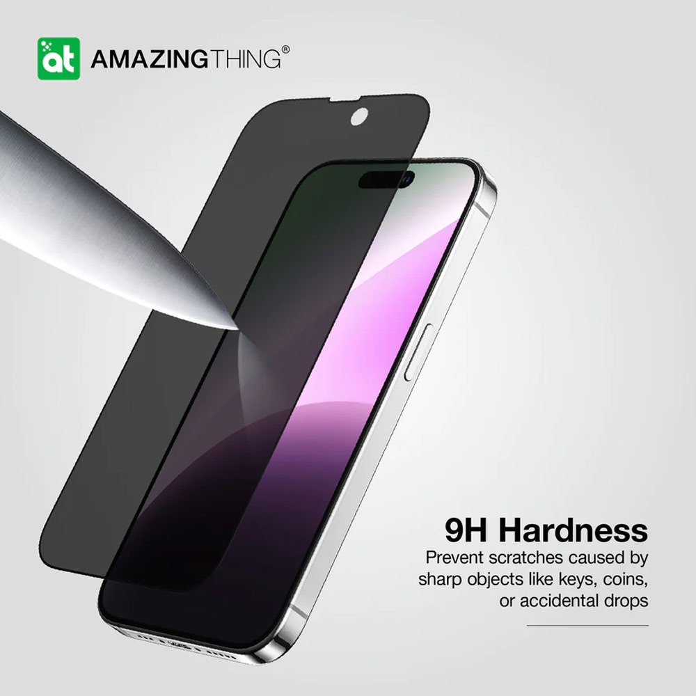 Picture of Apple iPhone 15 Plus 6.7  | Amazingthing Radix Privacy Fully Covered Tempered Glass for iPhone 15 Plus 6.7 (Anti View)