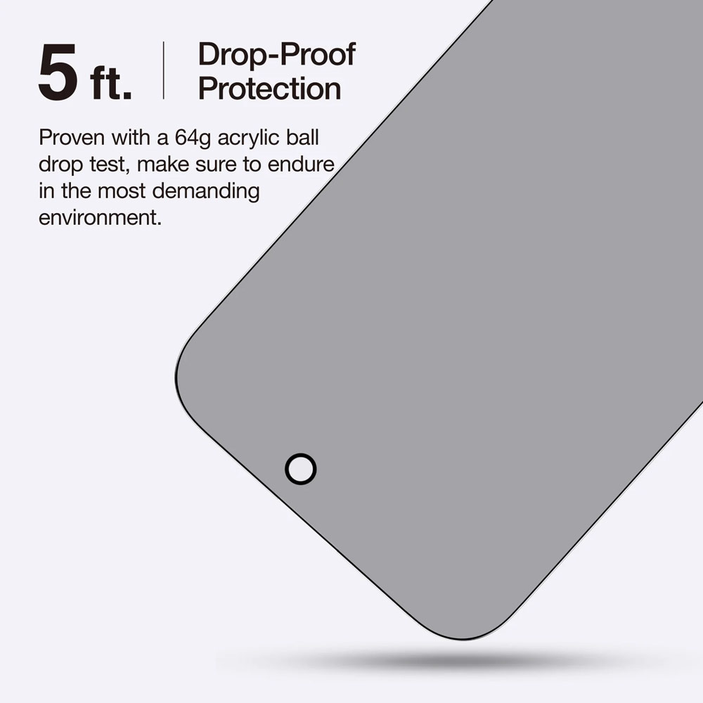 Picture of Apple iPhone 16 Pro 6.3  | Amazingthing Radix Supreme Privacy Fully Covered Tempered Glass for iPhone 16 Pro 6.3 (Privacy)