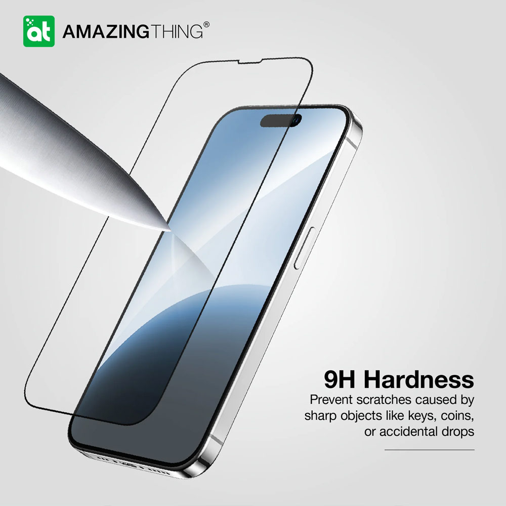 Picture of Apple iPhone 15 Pro 6.1  | Amazingthing Radix Fully Covered Tempered Glass for iPhone 15 Pro 6.1 (HD Ultra Clear)