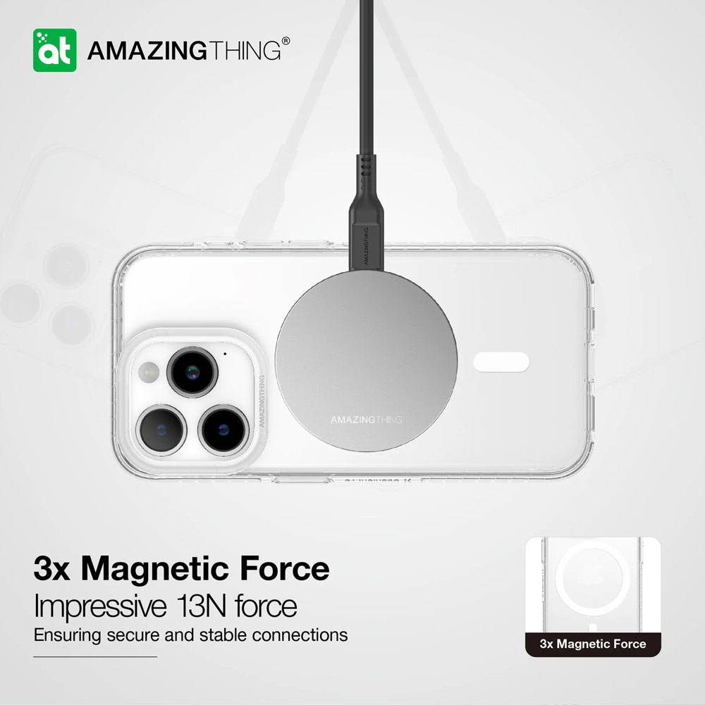 Picture of Apple iPhone 15 Pro 6.1 Case | Amazingthing TITAN PRO Drop Proof Magnetic Case for iPhone 15 Pro 6.1 (Black)