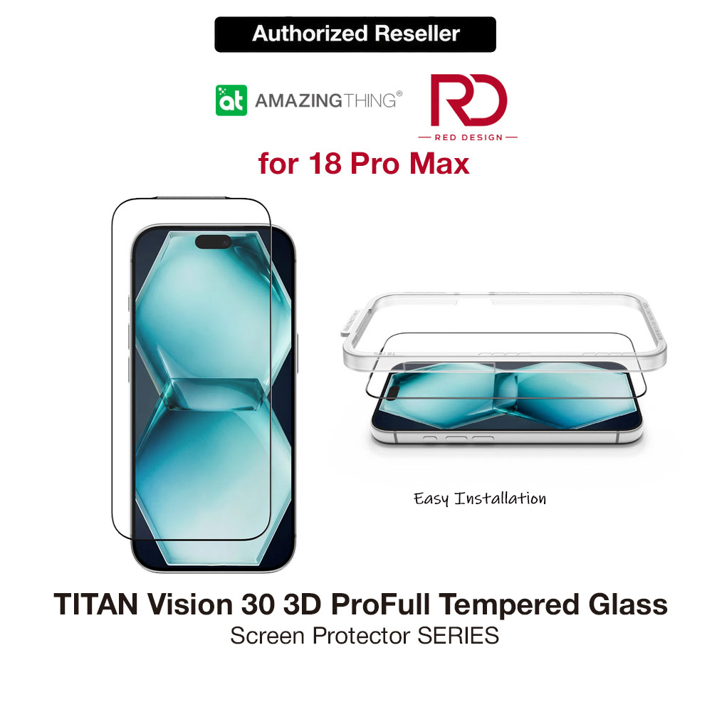 Picture of Amazingthing TITAN Vision 30 3D Pro Frame Full Tempered Glass Screen Protector with Dust Filter for for iPhone 18 Pro Max 6.9 - Clear Apple iPhone 18 Pro Max- Apple iPhone 18 Pro Max Cases, Apple iPhone 18 Pro Max Covers, iPad Cases and a wide selection of Apple iPhone 18 Pro Max Accessories in Malaysia, Sabah, Sarawak and Singapore 
