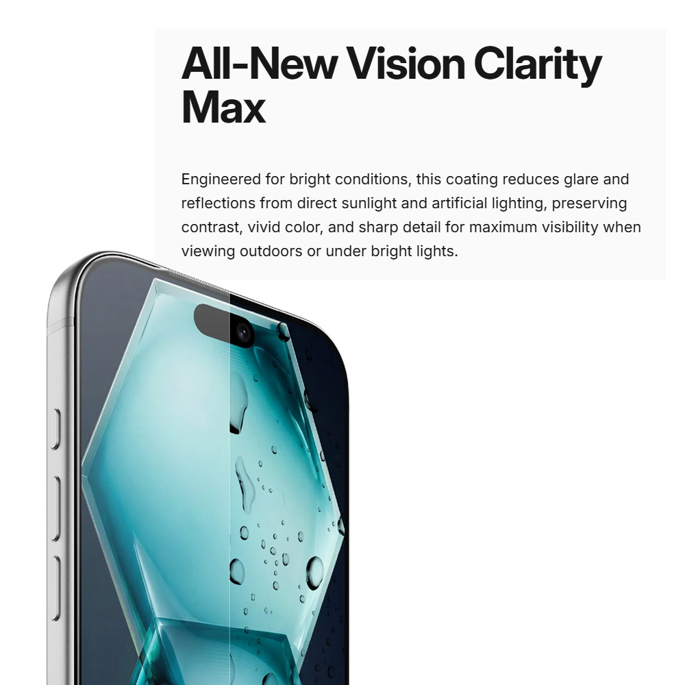 Picture of Apple iPhone 18 Pro Screen Protector | Amazingthing TITAN Vision 30 3D Pro Frame Full Tempered Glass Screen Protector with Dust Filter for for iPhone 18 Pro - Clear
