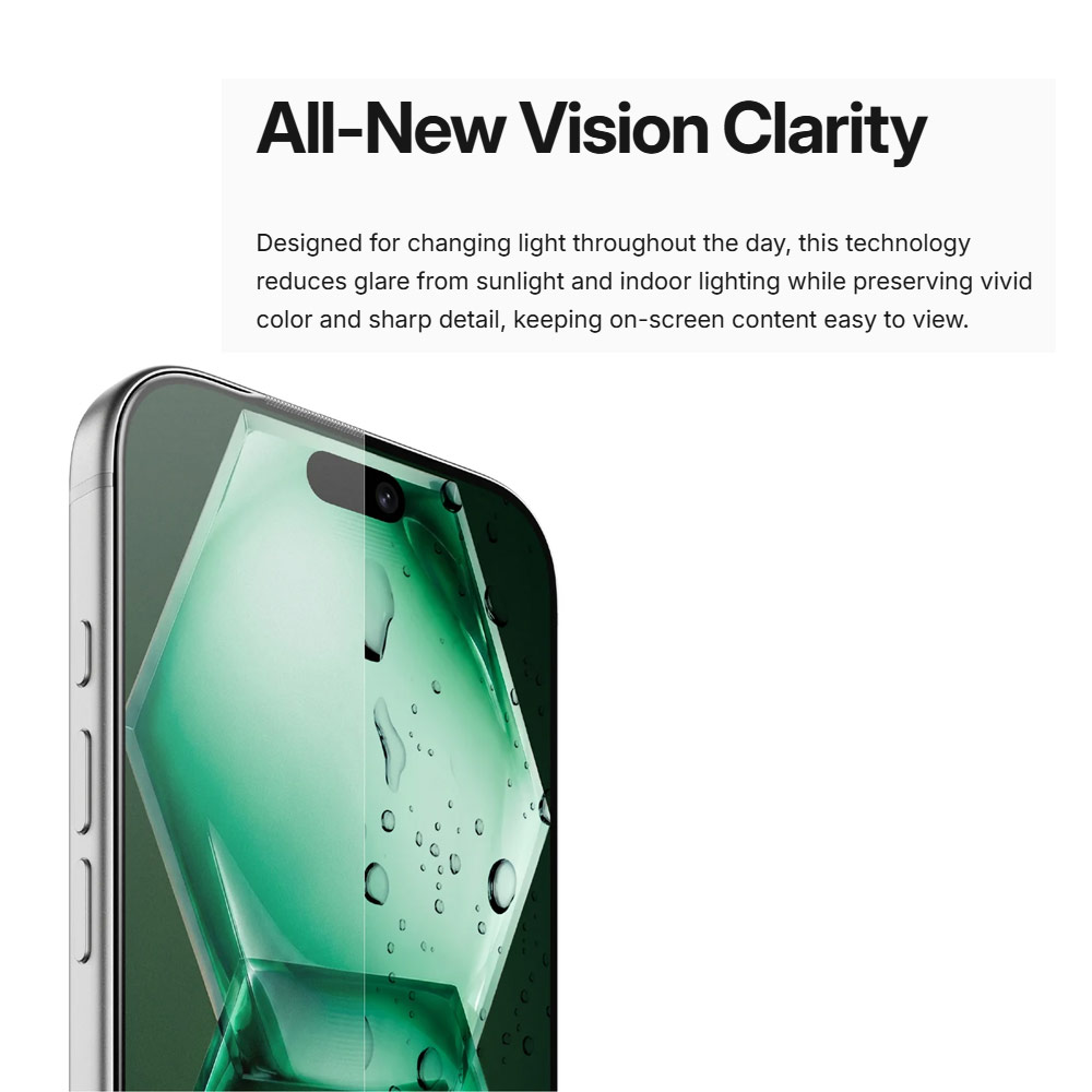 Picture of Apple iPhone 18 Pro Screen Protector | Amazingthing Titan Vision Matte 3D Frame Full Tempered Glass Screen Protector with Dust Filter for iPhone 18 Pro - Matte