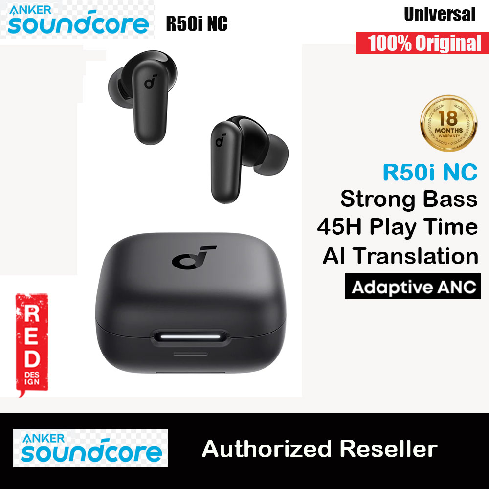 Picture of Soundcore by Anker R50i NC Earbuds Adaptive ANC Bluetooth 5.4 TWS 45Hours Long Play Time Headsets A3959 (Black) Red Design- Red Design Cases, Red Design Covers, iPad Cases and a wide selection of Red Design Accessories in Malaysia, Sabah, Sarawak and Singapore 