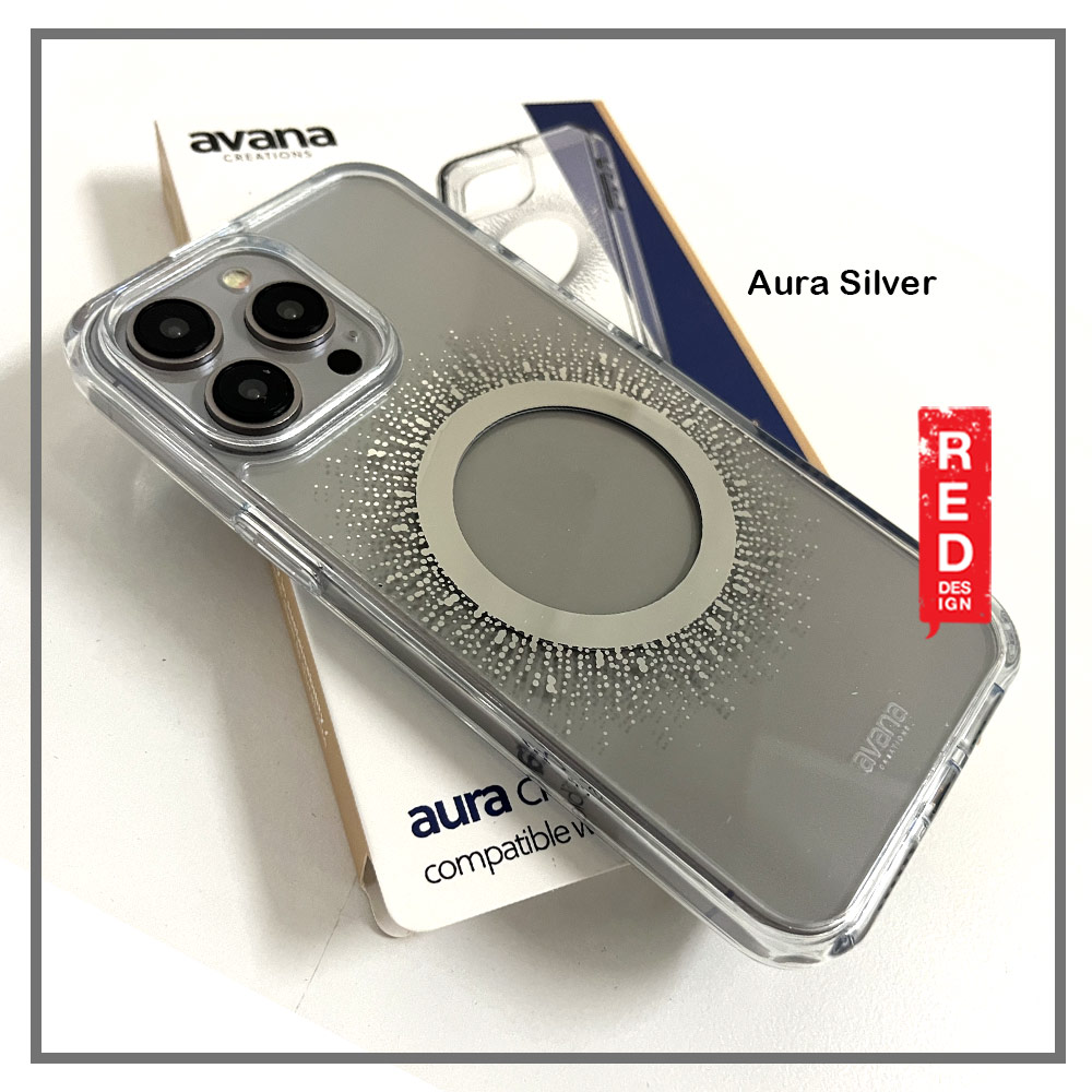 Picture of Apple iPhone 15 Pro 6.1 Case | Avana Aura Series Magnetic Drop Protection Transparent Case for Apple iPhone 15 Pro 6.1 (Silver)