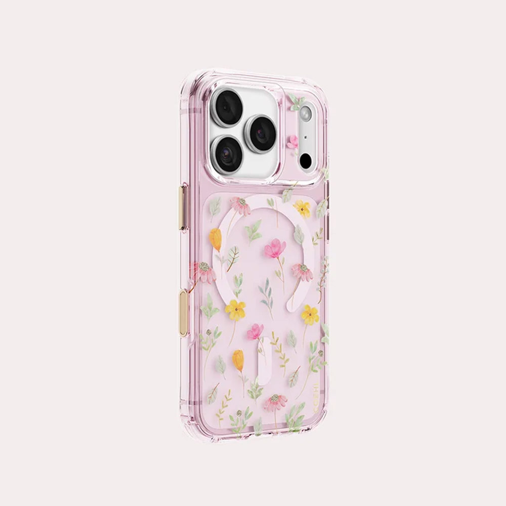 Picture of Apple iPhone 18 Pro Max Case | Coehl EVIE MagClick Magnetic Charging Case with Camera Control Button for iPhone 18 Pro Max - Pink Blossom
