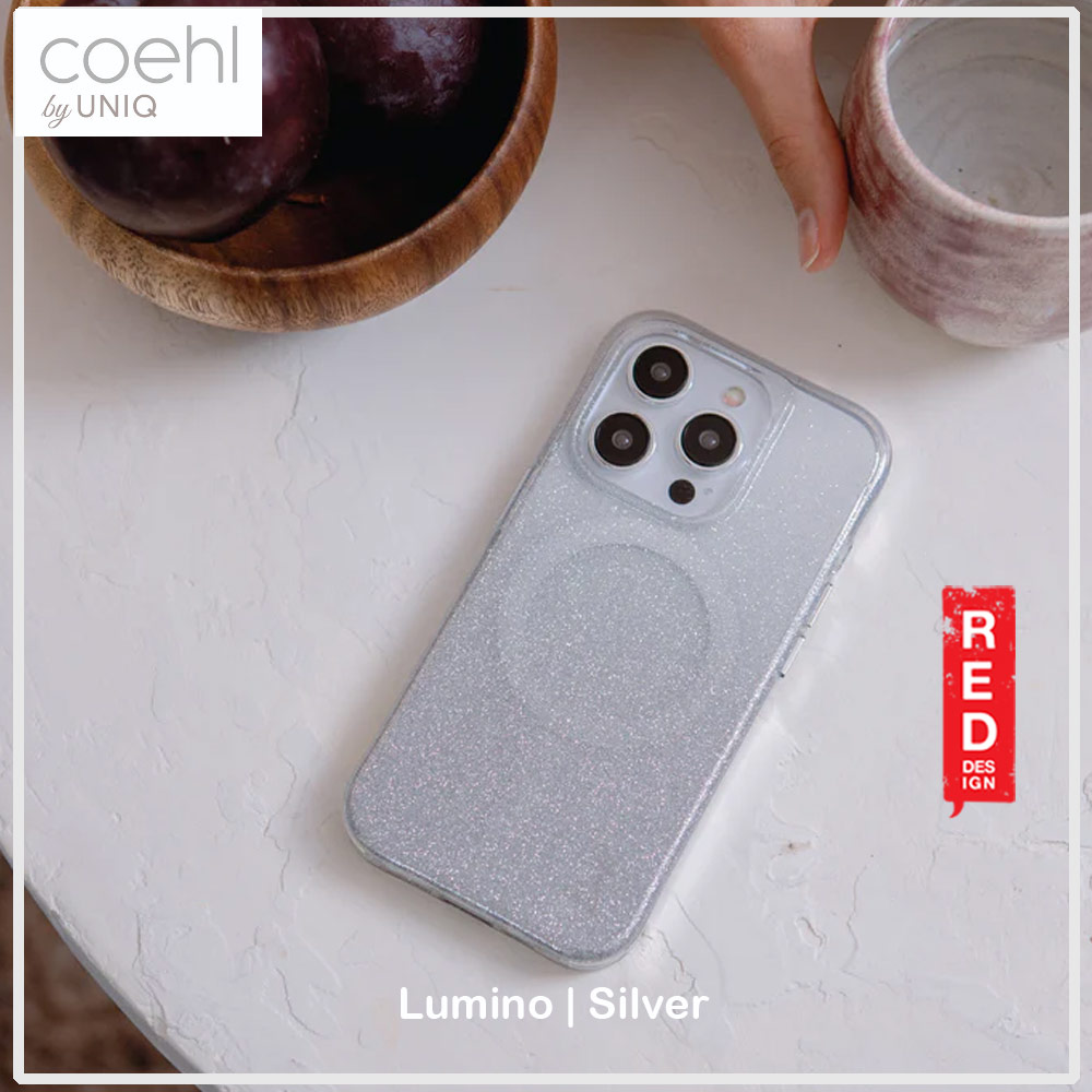 Picture of Apple iPhone 15 Pro 6.1  | Coehl by Uniq Design for Modern Women Girl Lady Magnetic Charging Compatible for iPhone 15 Pro 6.1 (Sparkling Silver)