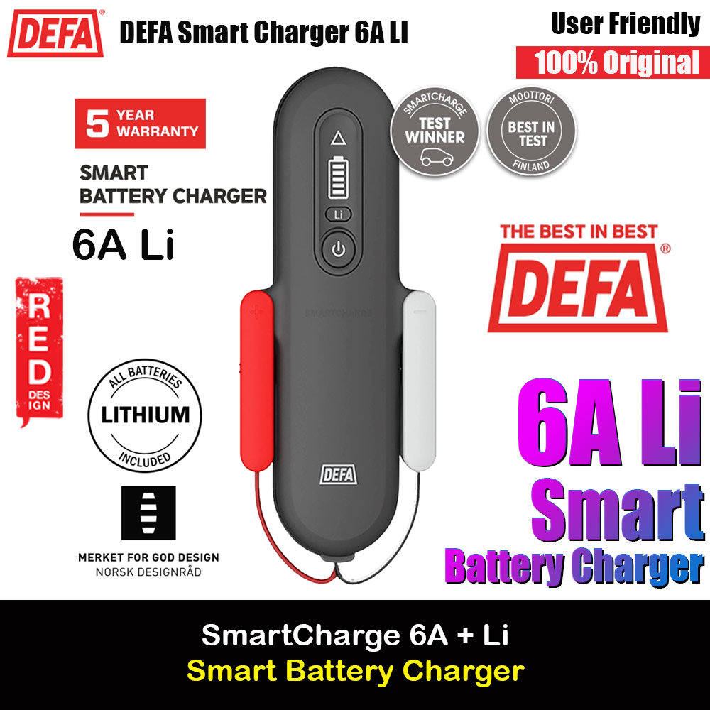 Picture of DEFA Smart Charger 6A Li Simple Safe Easy Smart Battery Charger Red Design- Red Design Cases, Red Design Covers, iPad Cases and a wide selection of Red Design Accessories in Malaysia, Sabah, Sarawak and Singapore 