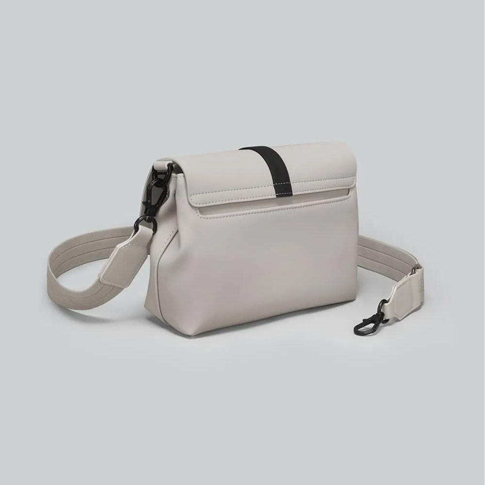 Picture of Gaston Luga SPLÄSH CROSSBODY BAG Premium Waterproof Eco Material Bag Compact Messenger Style Bag with Detachable Shoulder Strap As Clutch (Taupe)