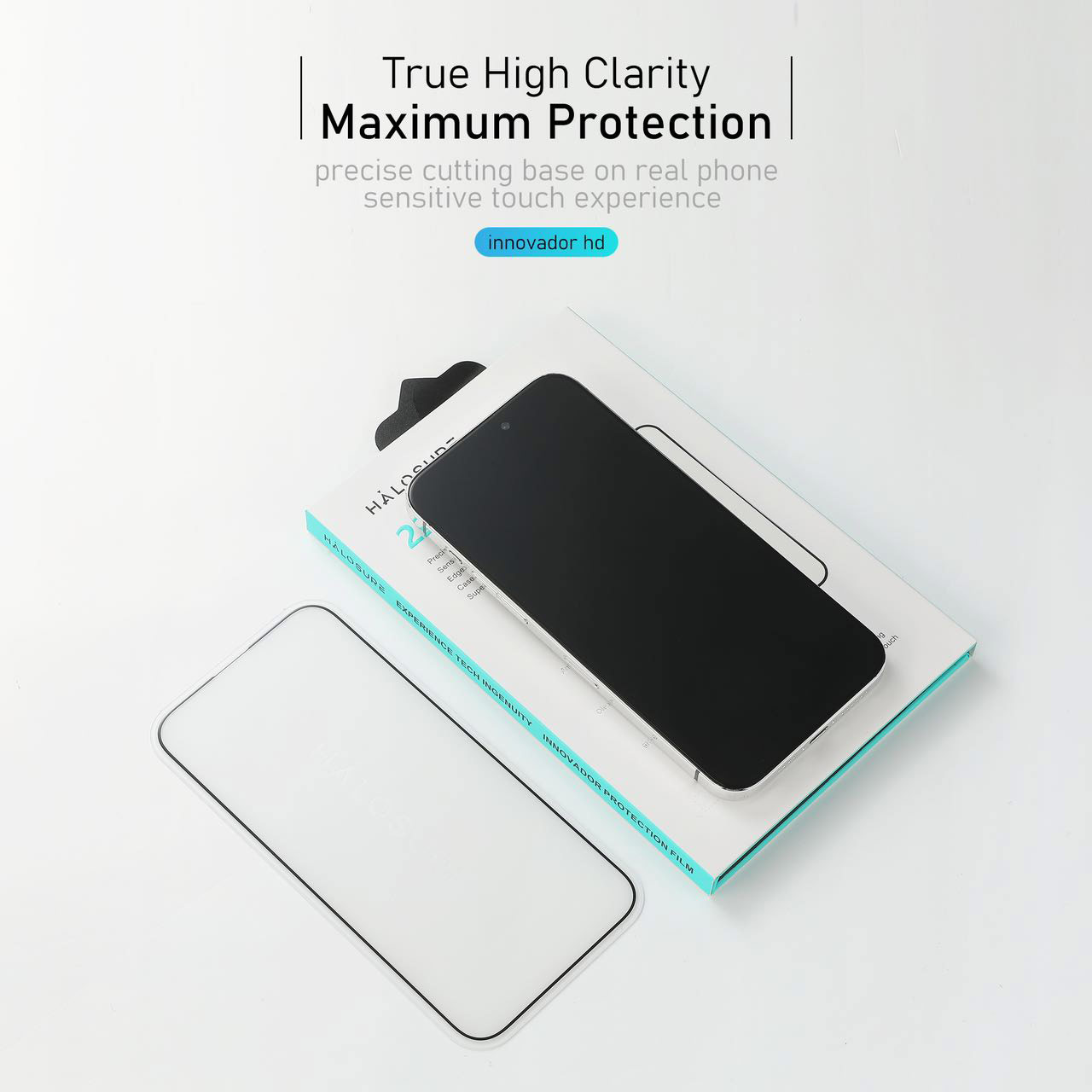 Picture of Apple iPhone 14 Plus 6.7 Screen Protector | Halosure 2.5D Full Coverage Tempered Glass Screen Protector for Apple iPhone 14 Plus 6.7 (HD Clear)