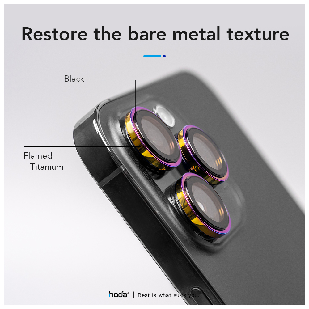 Picture of Apple iPhone 15 Pro 6.1  | Hoda Sapphire Lens Protector for iPhone 15 Pro 6.1 iPhone 15 Pro Max 6.7  (3PCS Blue)