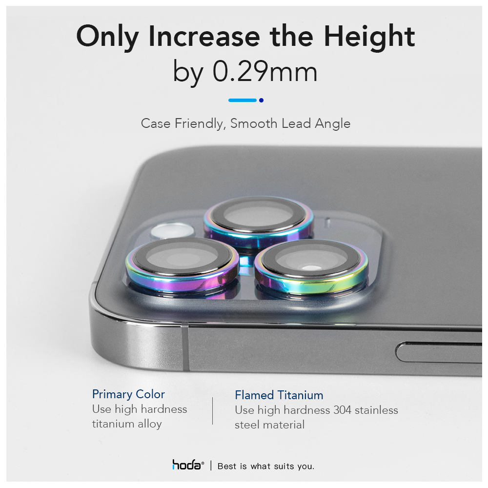 Picture of Apple iPhone 15 Pro 6.1  | Hoda Sapphire Lens Protector for iPhone 15 Pro 6.1 iPhone 15 Pro Max 6.7  (3PCS Blue)