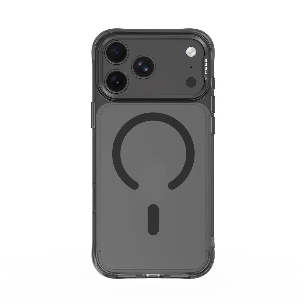 Picture of Apple iPhone 18 Pro Max Case | Hoda Crystal Ultra Case with Military Standard MagSafe Pure Surface TM with Camera Button for iPhone 18 Pro Max - Clear Black
