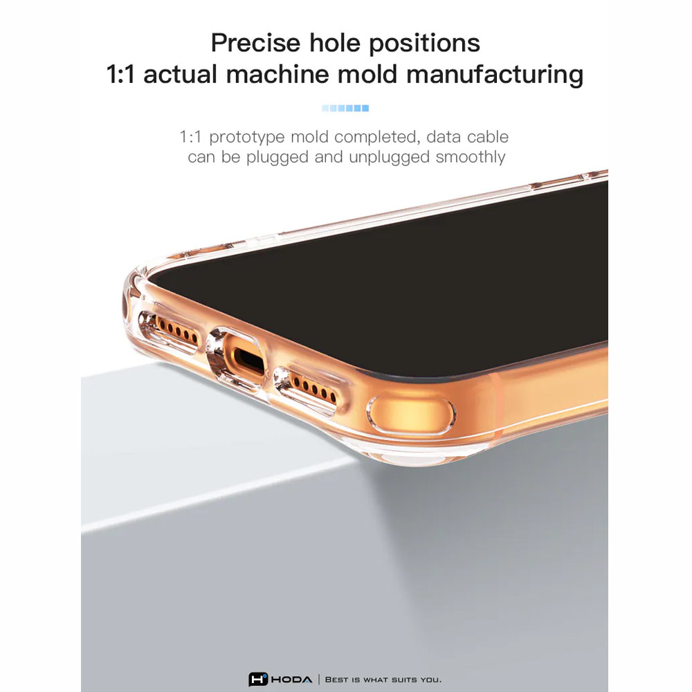 Picture of Apple iPhone 18 Pro Max Case | Hoda Crystal Ultra Case with Military Standard MagSafe Pure Surface TM with Camera Button for iPhone 18 Pro Max - Clear