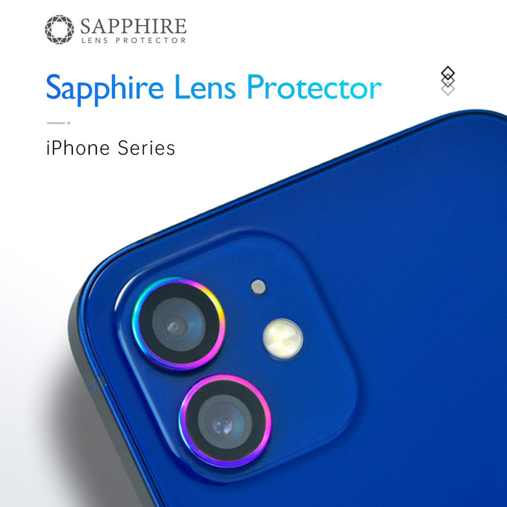 Picture of Apple iPhone 13 6.1  | Hoda Sapphire Lens Protector for iPhone 13 Mini 5.4 iPhone 13 6.1  (2PCS Star Light)