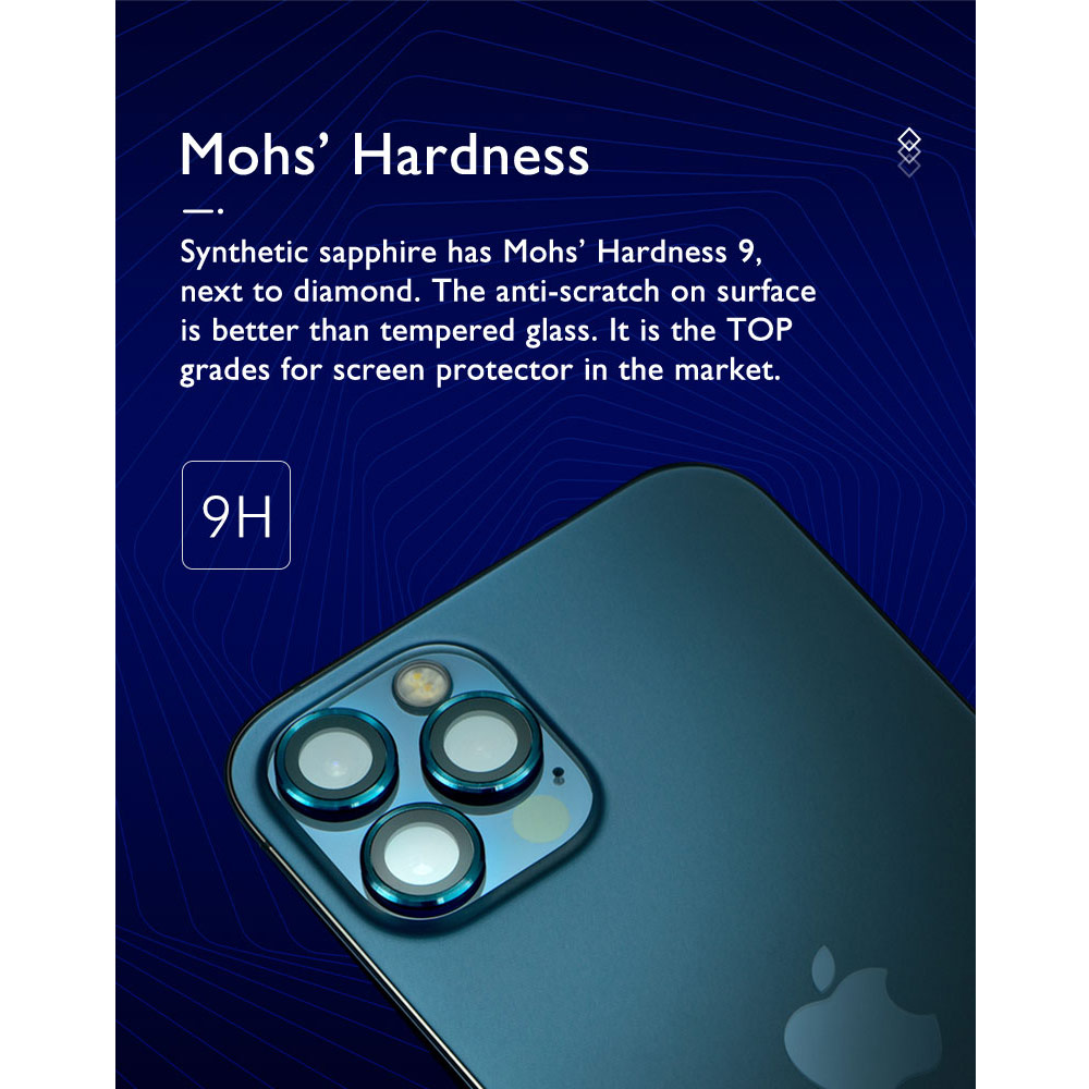 Picture of Apple iPhone 13 Pro 6.1  | Hoda Sapphire Lens Protector for iPhone 13 Pro 6.1 iPhone 13 Pro Max 6.7  (3PCS Graphite)