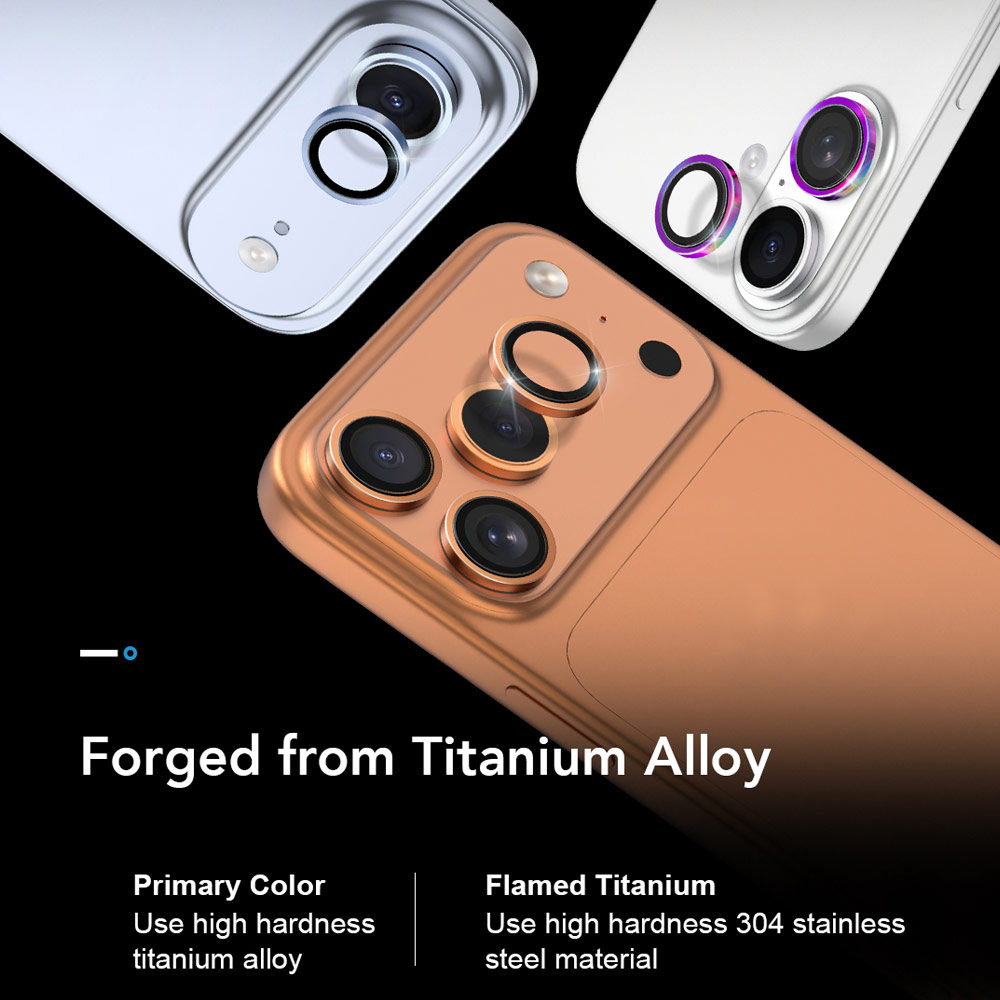 Picture of Apple iPhone 17 Pro 6.3  | Hoda Sapphire Lens Protector for iPhone 17 Pro Max 6.9 17 Pro 6.3  (3PCS Silver)