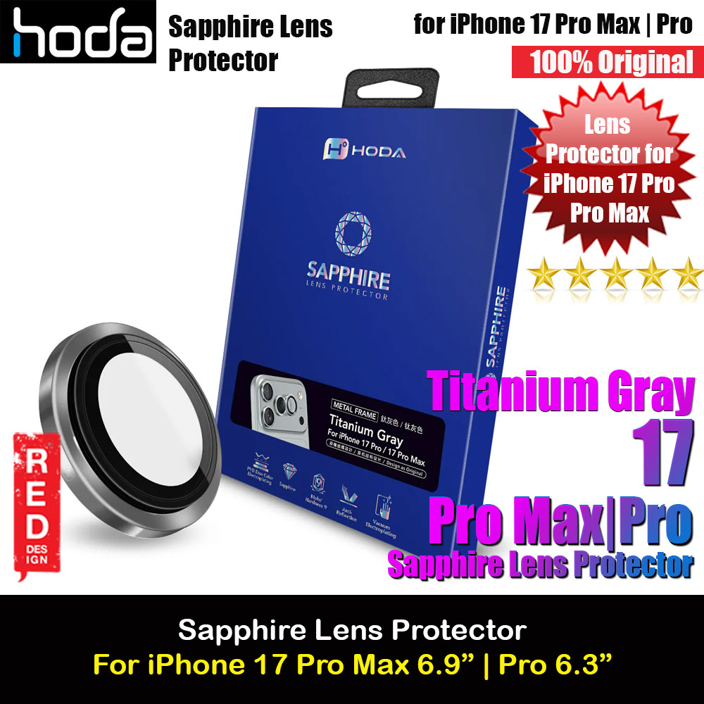 Picture of Hoda Sapphire Lens Protector for iPhone 17 Pro Max 6.9 17 Pro 6.3  (3PCS Titanium Grey) Apple iPhone 17 Pro 6.3- Apple iPhone 17 Pro 6.3 Cases, Apple iPhone 17 Pro 6.3 Covers, iPad Cases and a wide selection of Apple iPhone 17 Pro 6.3 Accessories in Malaysia, Sabah, Sarawak and Singapore 