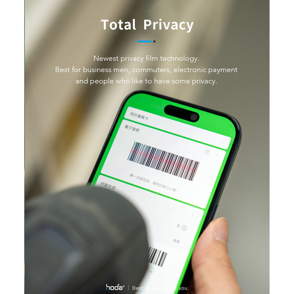 Picture of Apple iPhone 15 Plus 6.7 Screen Protector | Hoda 0.33mm 2.5D Full Coverage Anti Peep Tempered Glass Screen Protector for iPhone 16 Plus 6.7 15 Plus 6.7 (Privacy)