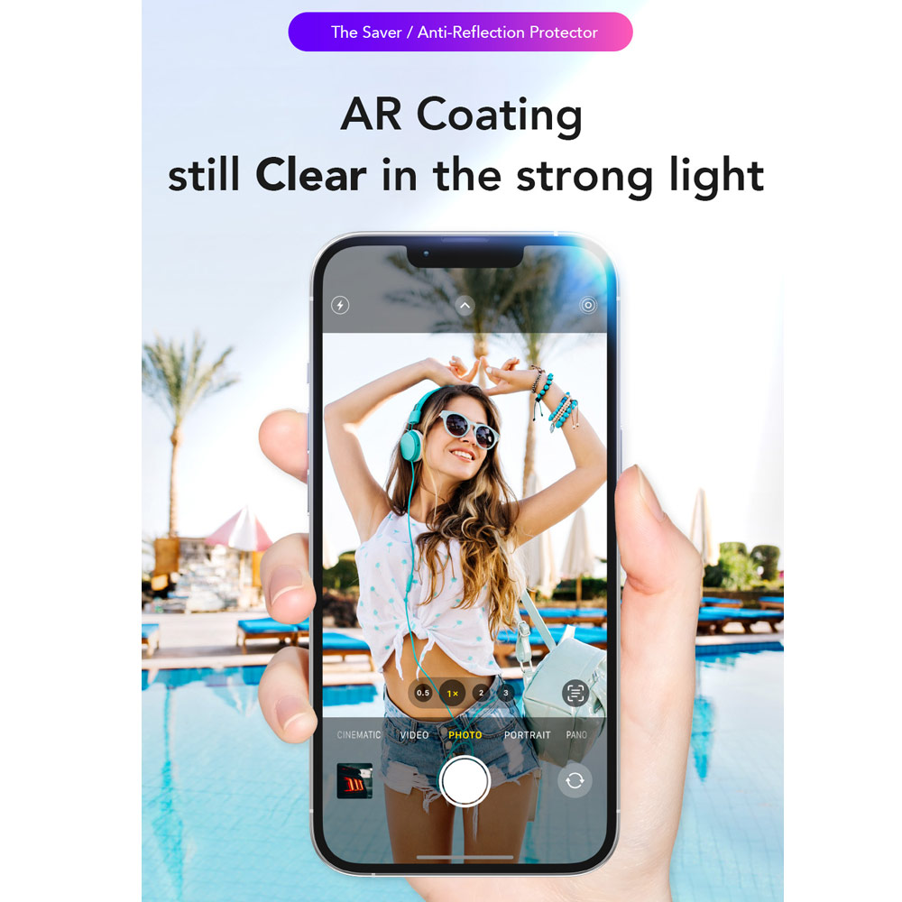 Picture of Apple iPhone 15 Plus 6.7 Screen Protector | Hoda 0.33mm 2.5D Full Coverage Anti Reflection Tempered Glass Screen Protector for iPhone 16 Plus 6.7 iPhone 15 Plus 6.7 (Anti Reflection)