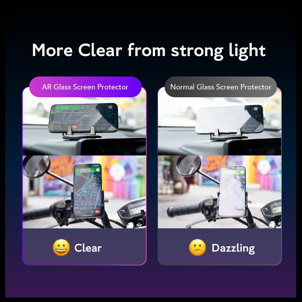 Picture of Apple iPhone 15 Plus 6.7 Screen Protector | Hoda 0.33mm 2.5D Full Coverage Anti Reflection Tempered Glass Screen Protector for iPhone 16 Plus 6.7 iPhone 15 Plus 6.7 (Anti Reflection)